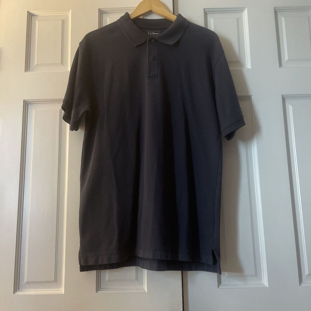 L.L‎ Bean Men’s Navy Polo 100% Cotton Size M
